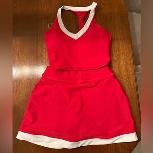 Abercrombie & Fitch Red and White Skirt Set